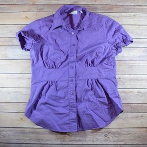 NY&Co Purple Button Down Top
